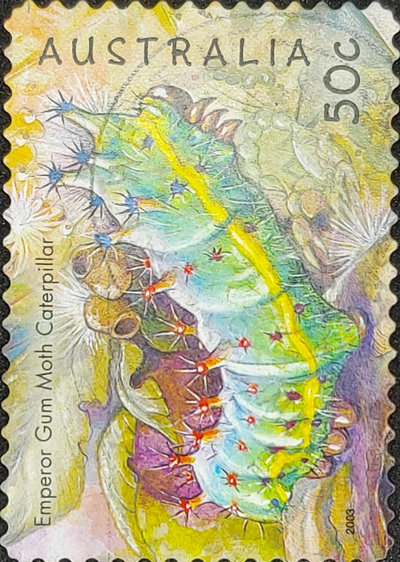 AUSTRALIA STAMP Emperor Gum Moth Caterpillar