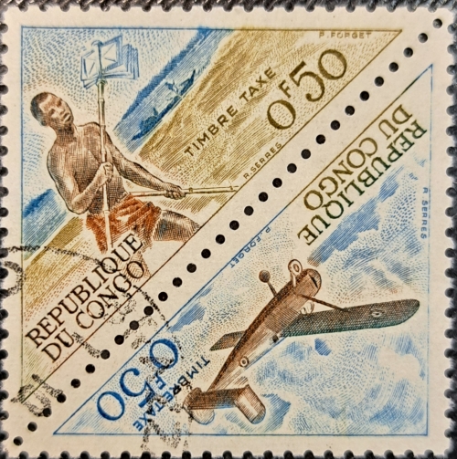 REPUBLIQUE DU CONGO TIMBRE TAXE OF 50