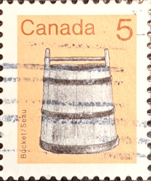 CANADA STAMPS BUCKET/SEAU