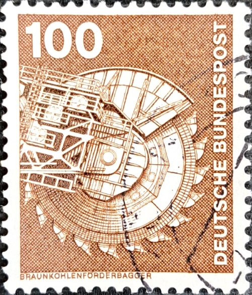 DEUTSCHE BUNDESPOST BRAUNKOHLENFORDERBAGGER